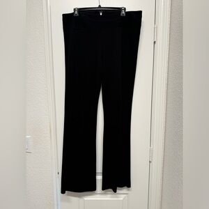CAbi Black Ponte Knit Back Zip Bootcut Pants #197L Size 14